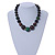 Brown/ Green Graduated Wood Bead Necklace - 42cm L/ 4cm Ext - view 2