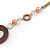 Romantic Wood, Shell, Resin Bead with Cotton Cord Long Necklace (Brown/ Olive) - 84cm L - view 7