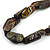 Dark Brown Oval Wood Bead with Colour Fusion Cotton Cord Necklace - 44cm L - view 4