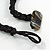 Dark Brown Oval Wood Bead with Colour Fusion Cotton Cord Necklace - 44cm L - view 6