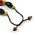 Chunky Multicoloured Wood Bead Cotton Cord Necklace - 60cm L - view 5