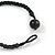 Black/ Deep Pink Cluster Wood Bead With Black Cord Necklace - 54cm L - view 5