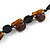 Exquisite Glass and Ceramic Bead Cord Necklace ( Black, Brown) - 54cm Long - view 4