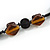 Exquisite Glass and Ceramic Bead Cord Necklace ( Black, Brown) - 54cm Long - view 5