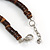 Black/ Brown Wood Bead and Sea Shell Nugget Necklace - 60cm L/ 4cm Ext - view 6