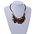 Unique Sea Shell and Sea Nugget Charms with Black Faux Leather Cord Necklace - 44cm L/ 5cm Ext - view 2