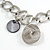 Chunky Oval Link Chain with Charms Necklace In Silver Tone Metal - 42cm L - view 3