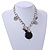 Chunky Oval Link Chain with Charms Necklace In Silver Tone Metal - 42cm L - view 4