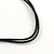 Black/ Natural Wood Bead, Silver Link Black Cotton Cord Necklace - 72cm L - view 5