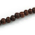 Wood, Ceramic Beaded Long Necklace (Purple, Plum, Brown) - 80cm L - view 4