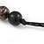 Statement Chunky Resin, Wood Bead with Cotton Cord Long Necklace (Brown/ Black) - 80cm Long - view 6
