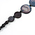 Black Glass Bead, Grey Shell Component Necklace - 44cm L/ 5cm Ext - view 5