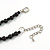 Black Glass Bead, Grey Shell Component Necklace - 44cm L/ 5cm Ext - view 3