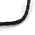 Geometric Wood, Ceramic Bead with Silver Wire Element Black Faux Leather Cord Necklace (Black/ Brown) - 78cm L - view 6