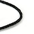 Brown/ Black Wood Bead with Silver Wire Detail Black Faux Leather Cord Necklace - 80cm L - view 6