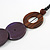Purple/ Brown/ Black Wood Button Bead Necklace - 80cm L - view 2