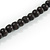 Purple/ Brown/ Black Wood Button Bead Necklace - 80cm L - view 3