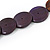 Purple/ Brown/ Black Wood Button Bead Necklace - 80cm L - view 4