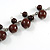 Brown Ceramic Bead Charm with Silver Tone Chain Necklace - 74cm L/ 4cm Ext - view 4