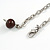 Brown Ceramic Bead Charm with Silver Tone Chain Necklace - 74cm L/ 4cm Ext - view 5