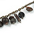 Vintage Inspired Wood, Cearmic, Bone Bead Bronze Tone Chain Tassel Necklace - 68cm L/ 16cm Tassel - view 5
