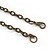 Vintage Inspired Wood, Cearmic, Bone Bead Bronze Tone Chain Tassel Necklace - 68cm L/ 16cm Tassel - view 6