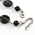 V Shape Glass and Ceramic Bead with Silver Tone Link Necklace - 44cm L/ 5cm Ext/ 12cm Front Drom - view 7