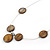 Delicate Floating Taupe Shell Bead Wire Necklace in Silver Tone - 42cm L - view 4