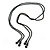 2 Strand Black Glass Bead Long Lariat Necklace - 118cm L - view 3