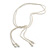 2 Strand Light Cream Faux Pearl Bead Long Lariat Necklace - 118cm L - view 4