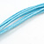 Light Blue Shell Flower Metal Wire with Black/ Light Blue Cotton Cord Necklace - 44cm L/ 5cm Ext - view 6