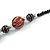Multicoloured Wood Bead with Wire Detailing Necklace - 56cm L - view 5