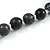 Chunky Black Wood Bead Necklace - 76cm L - view 5