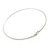 Delicate Clear Austrian Crystals Slim Flex Choker Necklace In Rhodium Plating - view 5