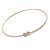 Delicate Clear Austrian Crystals Slim Flex Choker Necklace In Rose Gold Tone - view 5