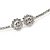 Delicate Clear Austrian Crystals Slim Flex Choker Necklace In Rhodium Plating - view 4