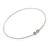 Delicate Clear Austrian Crystals Slim Flex Choker Necklace In Rhodium Plating - view 6