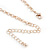 Statement Hammered Bib with Long Fringe Necklace In Rose Gold Metal - 46cm L/ 8cm Ext - view 7