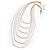 Trendy Muntitrand Layered Chain Bar Necklace In Rose Gold Tone - 90cm Long - view 3