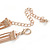 Trendy Muntitrand Layered Chain Bar Necklace In Rose Gold Tone - 90cm Long - view 6