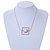 Geometric Open Square Pendant with Rose Gold Snake Type Chain - 41cm L/ 7cm Ext - view 3