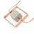 Geometric Open Square Pendant with Rose Gold Snake Type Chain - 41cm L/ 7cm Ext - view 4