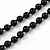 Long Black Glass Bead Necklace - 140cm Length/ 8mm - view 4