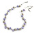 13mm Lavender, Silver Mirror Bead Wire Necklace In Silver Tone - 50cm L/ 4cm Ext - view 3