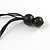 Button Shape Wood Bead with Black Cotton Cord Necklace (Black, Gold, White) - 60cm L - view 5