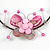 Pink Sea Shell Butterfly Pendant with Flex Wire Choker Necklace - Adjustable - view 3