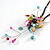 Multicoloured Shell Flower Pendant with Waxed Cotton Cord Necklace - 60cm L/ 9cm Front Drop - view 5