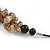 Stylish Cluster Shell Bead with Black Cotton Cord Necklace (Brown) - 66cm Long - view 5