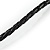 Large Anttique White Shell Flower Pendant with Black Faux Leather Cord - 40cm L/ 4cm Ext - view 5