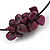 Flex Wire Choker Style Necklace with Semi-Precious Stone in Purple - view 4